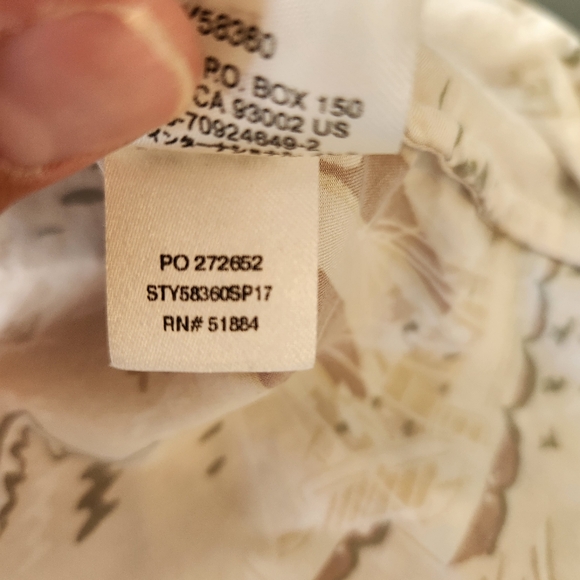 Patagonia Women's Limited Edition Pataloha Dress Size M Voyage Cream Hawaiian - Picture 12 of 15